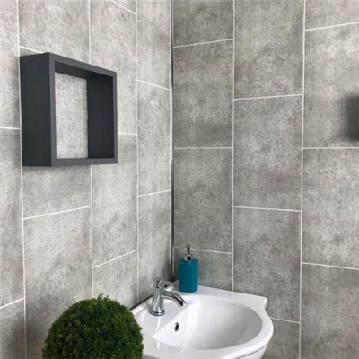 250 mm breites Cutline-Flagstone-Grau-PVC-Wandpaneel für Dusche und Badezimmer
